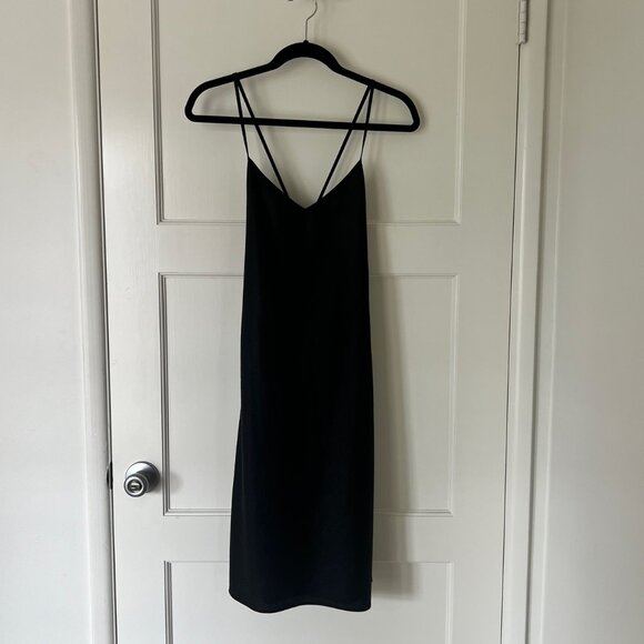 Armani Exchange Black Studded Midi Dress Crisscross Back Size PO - Picture 1 of 4